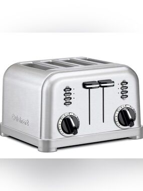 CUISINART Brushed Stainless 4-Slice Toaster, 6-browning Levels, Brushed Silver